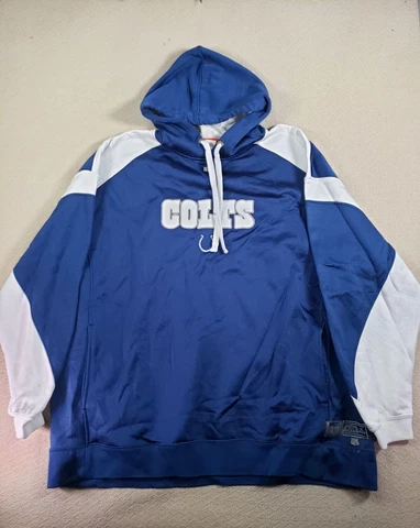 NFL Indianapolis Colts Hoodie Mens 2XL Sweatshirt AFC South Long Sleeve Pullover Cover