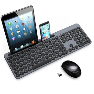 Kabellose Tastatur und Maus-Set ergonomische USB-QWERTY-Tastatur und leise ka... - Afbeelding 1 van 6