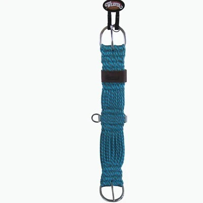 Weaver Ecoluxe 27 Strand Straight Bamboo Cinch Girth - Turquoise/Charcoal - Image 1 of 2