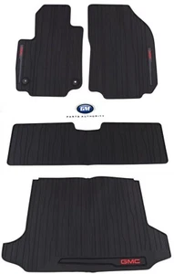 2018-2024 GMC Terrain Front Rear & Cargo All Weather Floor Mats Black OEM GM - Picture 1 of 12