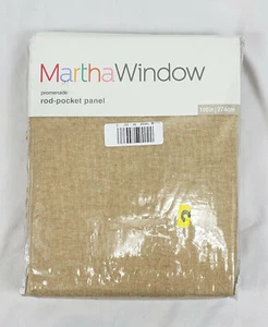 Martha Window Linen Beige Promenade Rod-Pocket Curtain Panel, 50"x108" - Picture 1 of 1