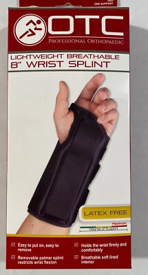 Wrist Splint 8 inch Lightweight Keeps Wrist in Neutral Position New Size M OTC - Image 1 of 4