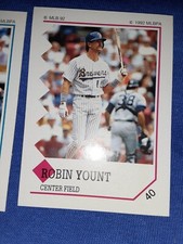 MLB 1992 Panini Sticker ROBIN YOUNT #40 Milwaukee Brewers HOF