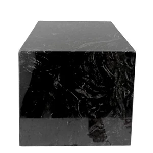Cubo in Marmo Nero Marquinia Decorazione Scultura da Tavolo Arte Design H 10cm - Picture 1 of 2