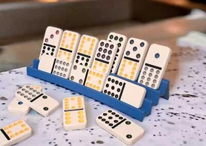 Domino Holders 3 Pack Hard Plastic Game Night Essential Tile Organizer - Picture 1 of 5