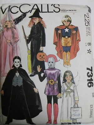 Superhero Dracula Childs XS Costume Halloween McCall's 7316 Sewing Pattern UC FF - Image 1 of 4