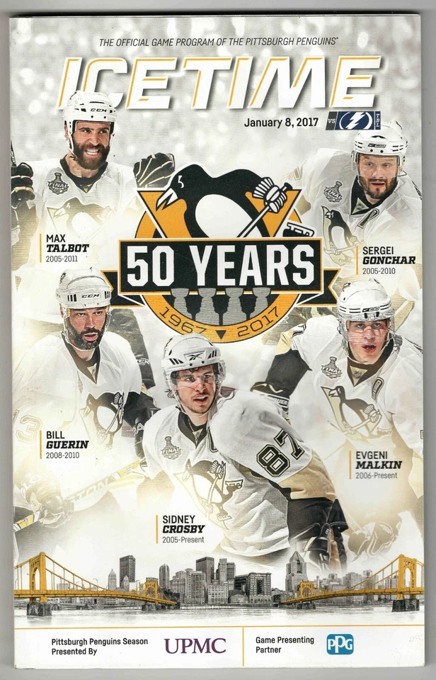 Jan 8 2017 Lightning @ Penguins Program Sidney Crosby 2 Assists - Изображение 1 из 1