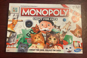 Monopoly Crazy for Cats Pets Cat Board Game Parker Brothers Hasbro 2020 Complete