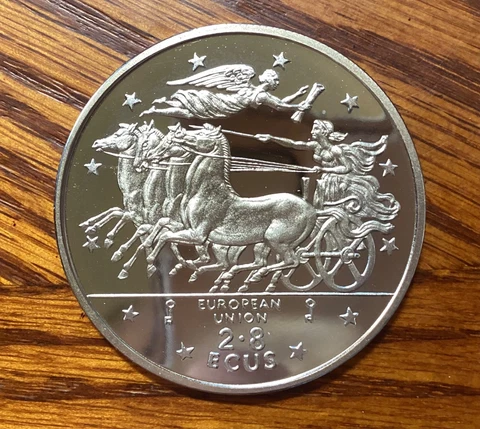 Gibraltar 1994 Mythology - Winged Victory  2.8 ECUs Coin (Proof Like) Cover