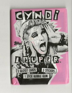 1985 Topps Cyndi Lauper Trading Cards unopened pack, with gum