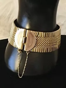 Bracciale vintage Napier firmato largo placcato oro fiammiferi 1980 pezzo pubblicitario - Foto 1 di 19