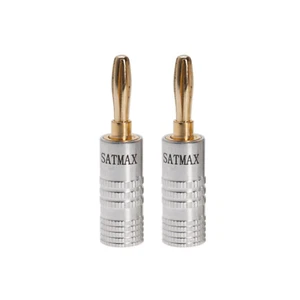 2 piezas Enchufe de audio tornillo plátano enchapado en oro 24K Altavoz Conector de cable - Imagen 1 de 3