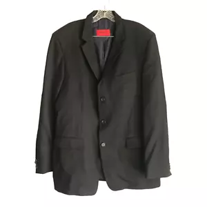 Hugo Boss Men's 100% Virgin Wool Blazer Jacket Size 44L Three Button Lined - Picture 1 of 12