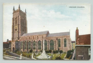 Postcard Cromer church, colourized. - Picture 1 of 2