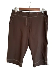 Nike Golf Performance Dri-Fit Size 4 Women's Brown Cargo Bermuda Shorts - Picture 1 of 7