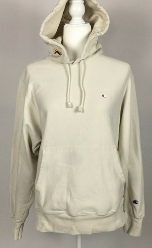 OFF WHITE Felpa con cappuccio fidanzato Champion Reverse Weave donna S Off bianca arcobaleno ricamata