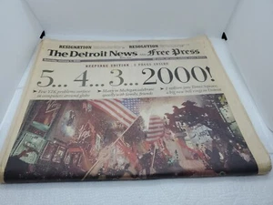 Detroit News And Free Press Newspaper Saturday Jan 1 2000 - Picture 1 of 5