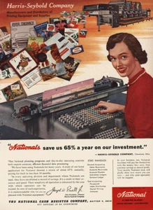 National Registrierkasse 1955: Harris Seybold Vintage Print Ad - Bild 1 von 1