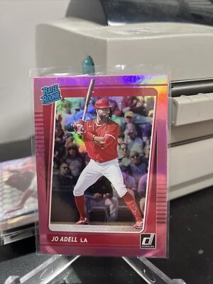 2021 Donruss Baseball Jo Adell Pink Parallel Rated Rookie #33 RC - Image 1 of 2