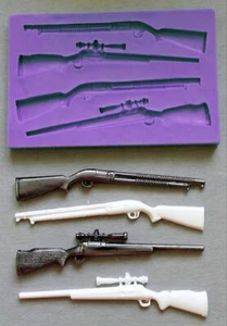 Rifle Shape Silicone Molds Fondant Silica Gel Mold Resin Making Supplies 1pc Set - Picture 1 of 12