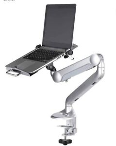 NEW 2-in-1 Gas Spring Laptop Arm Mount for 12"-17" Notebook/13-32 Computer
