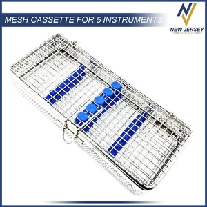 Dental Mesh Instruments Cassette Sterilization Tray Rack For Holding 5Pcs Scaler - Picture 1 of 2