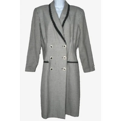 Vestido Traje Danny & Nicole Años 80 De Colección Danny & Mujer 16 Negro Blanco Cuadros Foto 1 de 4