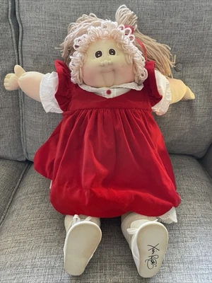 1984 Little People Soft Sculpture Cabbage Patch Kids Doll Strawberry Blond ZQ - Image 1 of 4