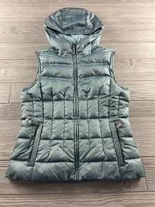 Gilet Prana donna Miska verde imbottito zip intera piumino d'anatra imbottito con cappuccio taglia SML - Foto 1 di 10