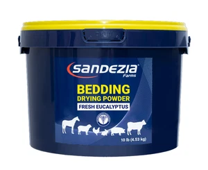Sandezia Bedding Drying Powder, Order Eliminator, Fresh Eucalyptus 10 lb Bucket - Picture 1 of 6