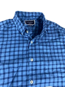 Charles Tyrwhitt Shirt Mens Medium Extra Slim Fit Blue check Non Iron Office - Picture 1 of 13