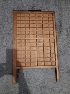 Vintage Letterpress Drucker Schublade Tablett Etui Shadow Box 98 Fächer Schmuck Display  - Bild 1 von 13