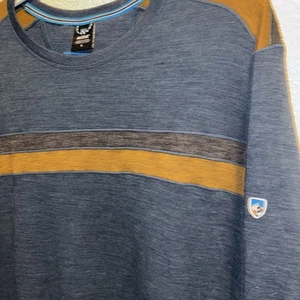 NWT Kuhl Light Downhill Racer Crew Sweater Shirt Wool Midnight Bronze Men’s sz L - Picture 1 of 6