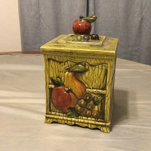 "Frasco de colección Geo Z Lefton #3755 diseño de pera de uva manzana 10"" x 6 1/4""" - Imagen 1 de 6