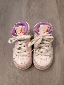 Toddler Size 6C Jordans Paint Splattered Theme - Picture 1 of 11