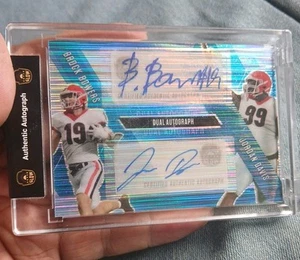 1/1 NM Brock Bowers Jordan Davis 2022 Super Glow Auto Dual Raiders/Eagles - Bild 1 von 6