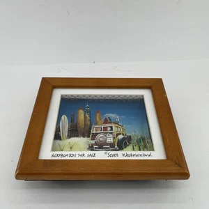 Vtg Scott Westmoreland Surfboards For Sale Shadow Box 3D Art - Picture 1 of 8