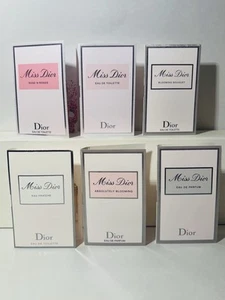 LOT of 6~SIX DIFFERENT MISS DIOR Samples GREAT WAY to try 6 FRAGRANCES - Picture 1 of 1