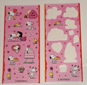 Peanuts Snoopy Valentines Stickers Vintage - Picture 1 of 3