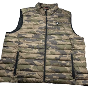 Alaskan Hardgear Vest Mens 3XL Green Camouflage Full Zip Puffer Outdoor - Picture 1 of 24