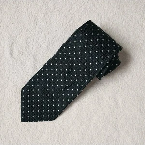 Canali NeckTie Tie Silk Black White Geometric Jacquard Italy Luxury 3.75x58" - Picture 1 of 8
