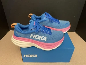 New! Womens Hoka One One Bondi 8 “Coastal Sky/All Aboard” Running Shoes. SZ 6B. - Picture 1 of 8