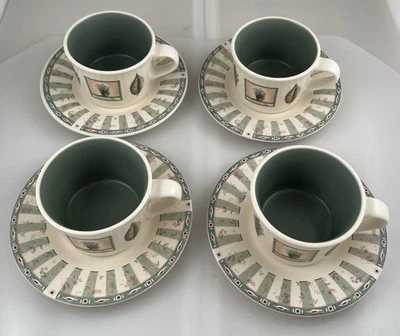 Pfaltzgraff Naturewood Cups and Saucers Garden Theme Set of 4 - Image 1 of 4