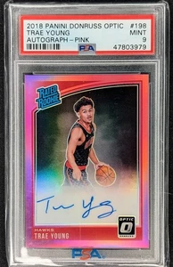 Trae Young - Optic Donruss - Rated Rookie - On Card Auto - 2019/20 RC PSA 9 #/25 - Bild 1 von 4