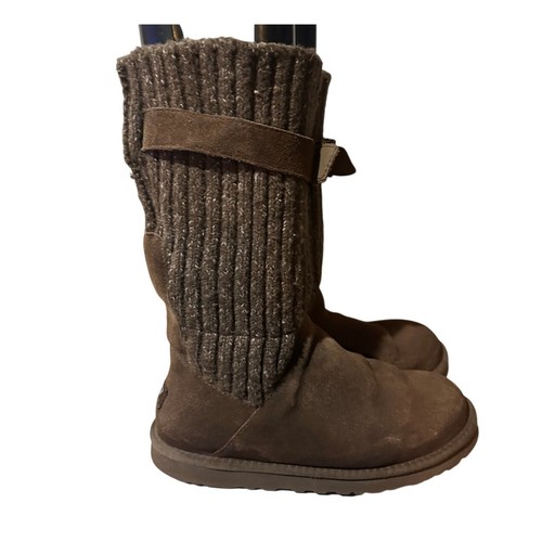 Stivali da neve UGG Chesnut Cambridge in maglia di montone 1006013 taglia 9 donna
