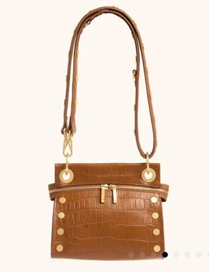 Hammitt Tony Small Signature Series Crossbody Bag, Canyon Crocco/Brushed Gold - Image 1 of 4