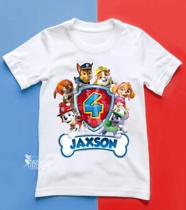 Paw Patrol Birthday Tee Shirt, Patrol Dog Birthday Shirts Outfit, Family Shirts - Picture 1 of 14