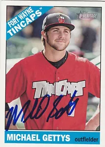 MICHAEL GETTYS FORT WAYNE TINCAPS SIGNED HERITAGE MINOR CARD SAN DIEGO PADRES - Picture 1 of 1