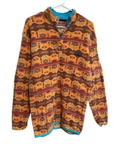 Pullover Southern Marsh Talla Mediana Amarillo Vellón 1/4 Cremallera Azteca Occidental - Imagen 1 de 7