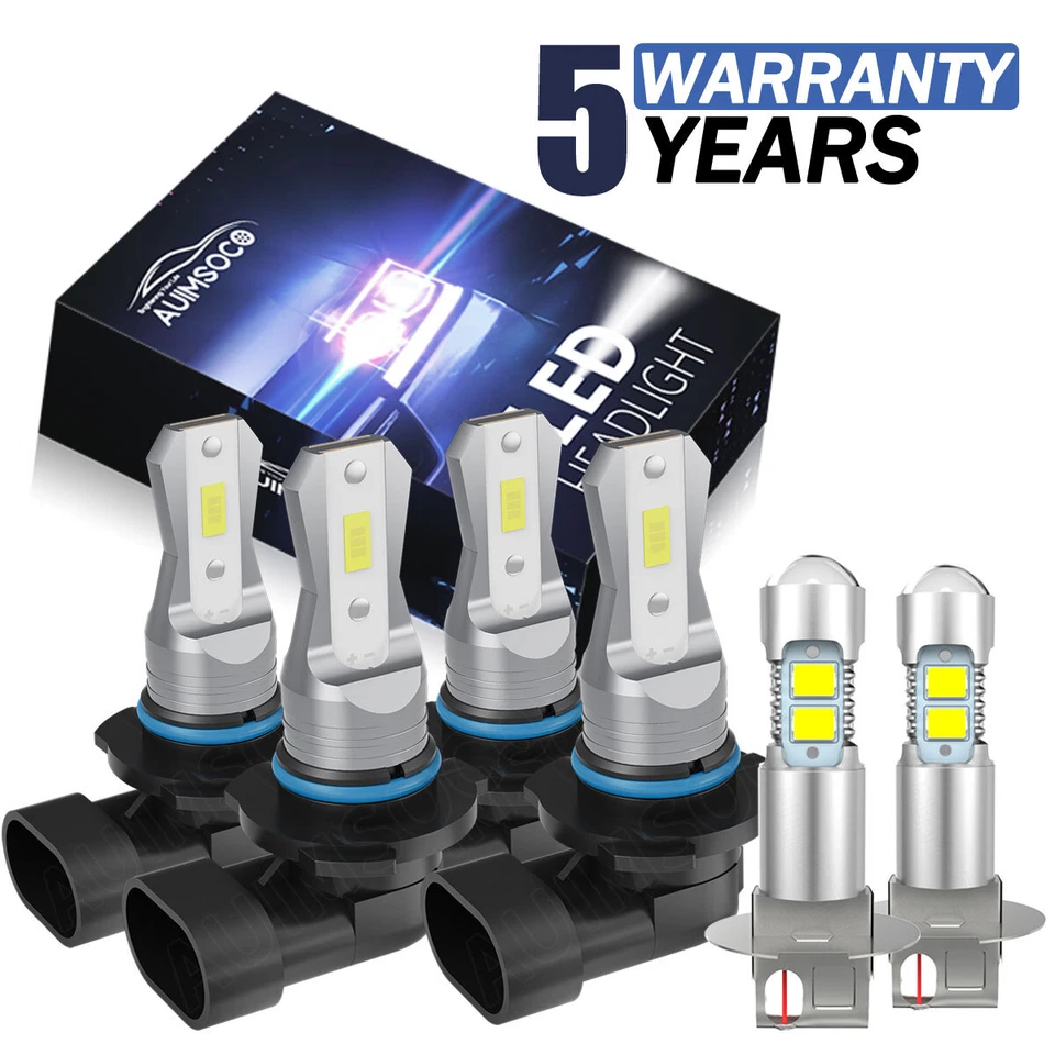 For 1991-1998 Chevrolet C3500HD LED Headlight Bulb High Low Beam + Fog Light - Image 1 of 4